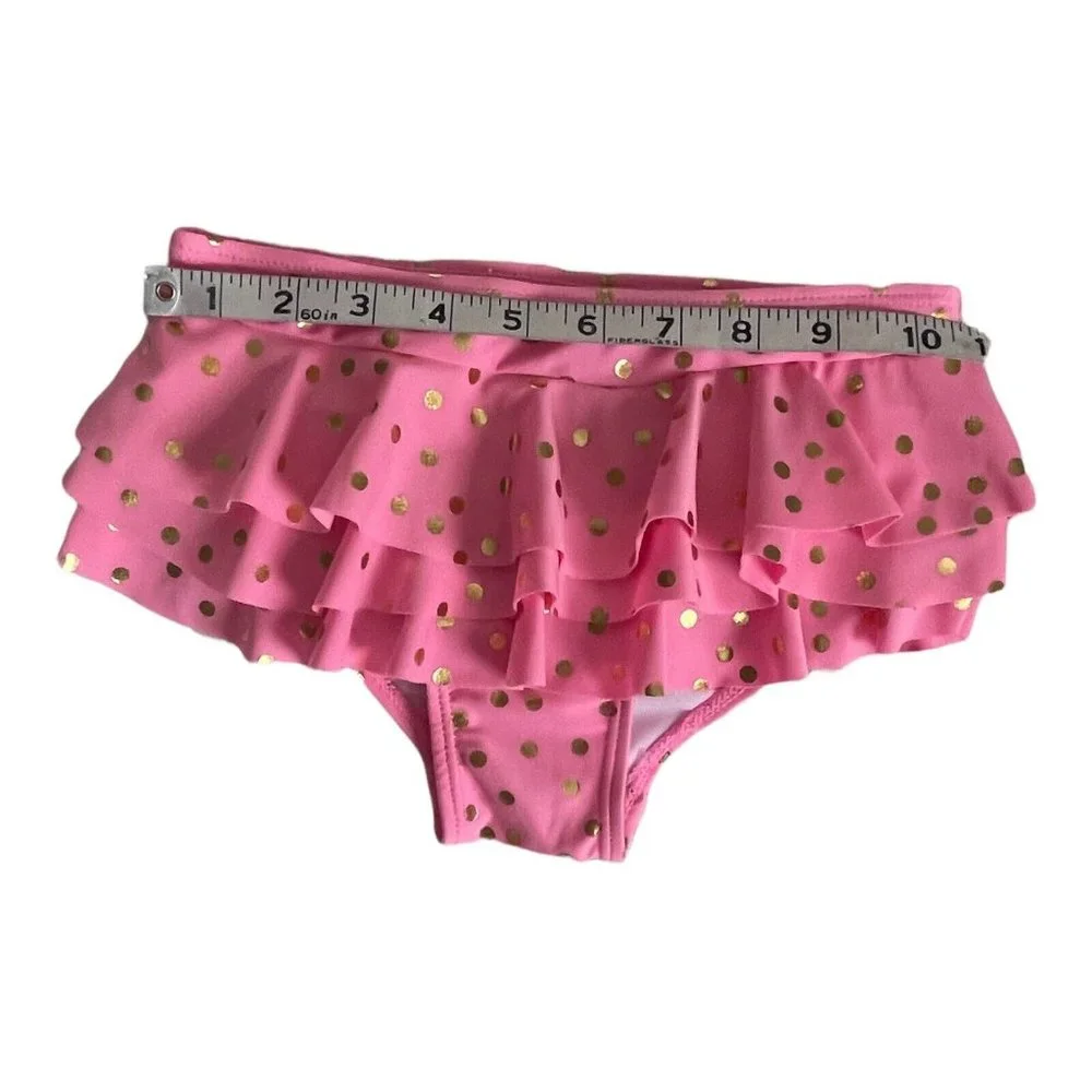 Girls Swimsuit Set Wetsuit Club Size 6X 2-Piece Swimsuit with 3-D Pink - Picture 7 of 11